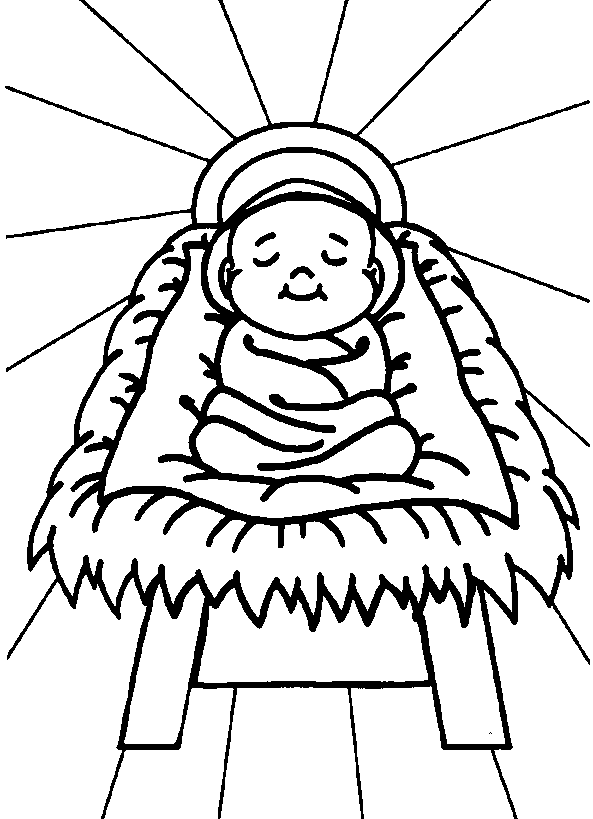 Jēzus bērniņa krāsojamās lapas
