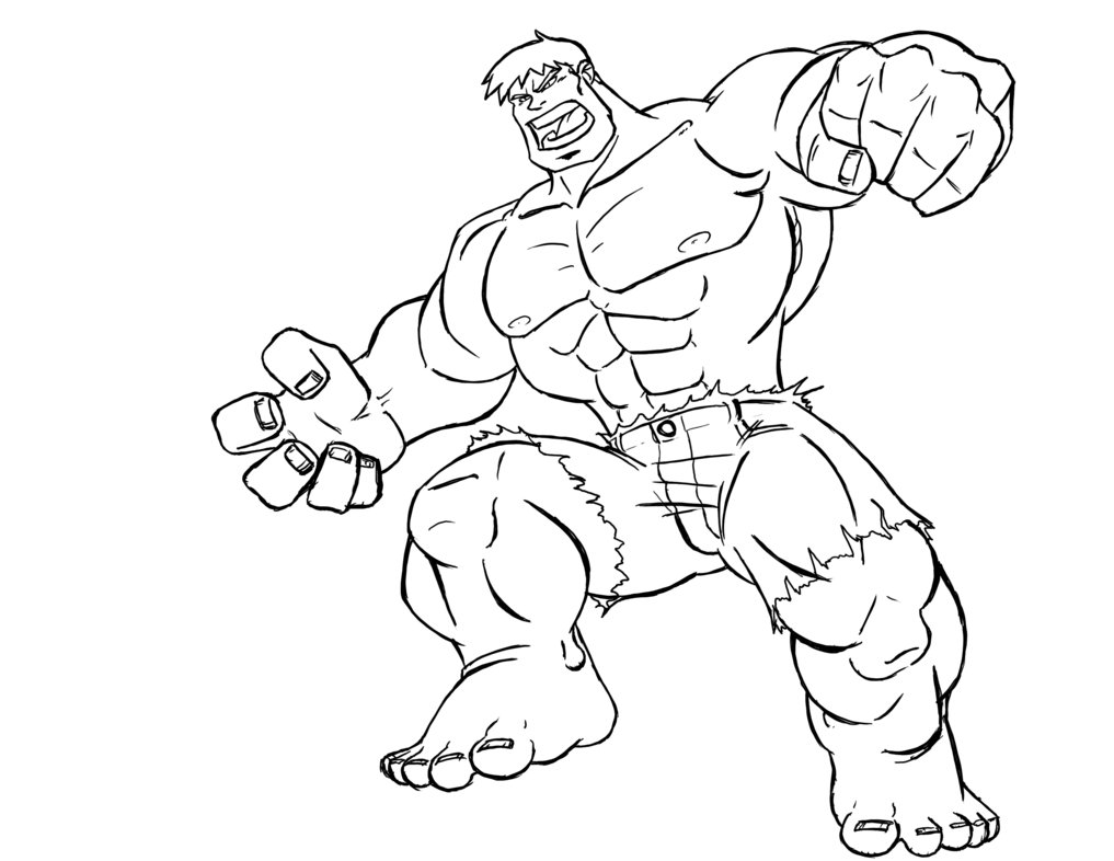 Desenhos para colorir Hulk grátis para imprimir
