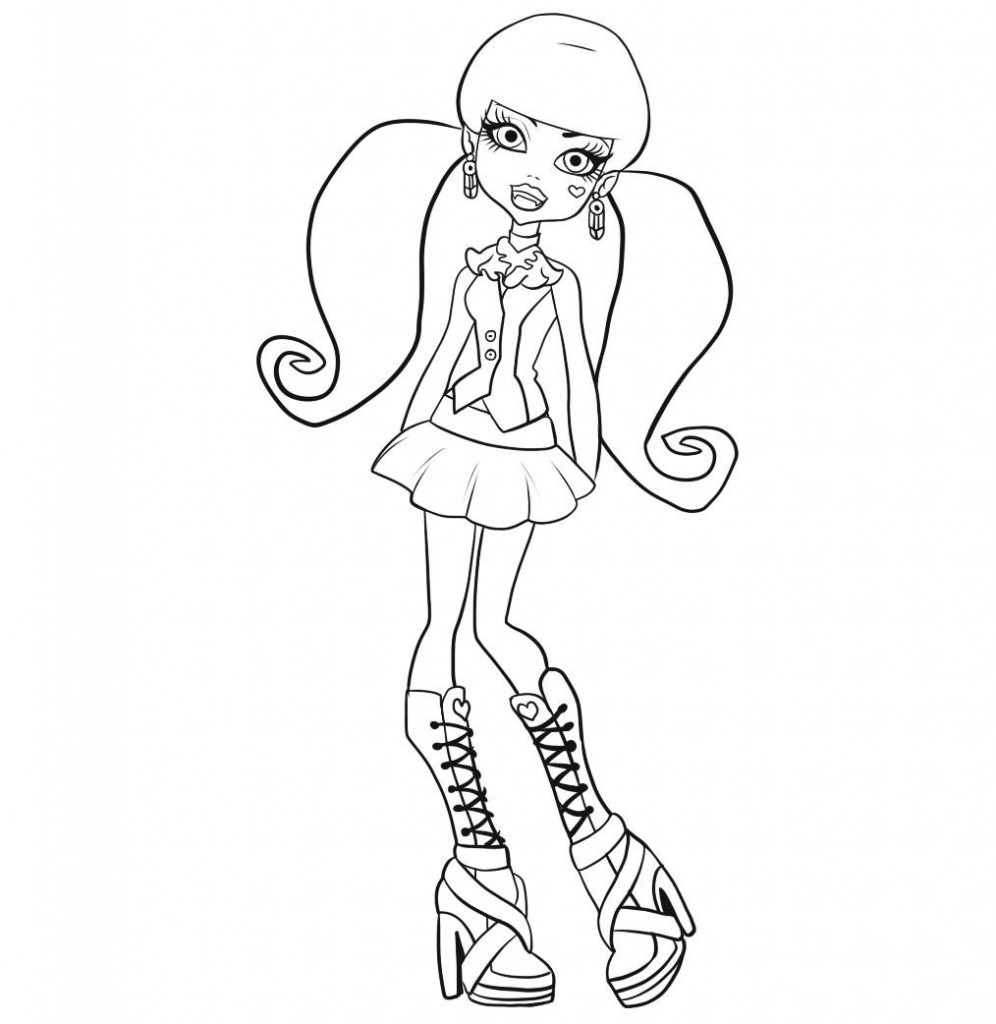 Monster High Coloring Pages за отпечатване на картина