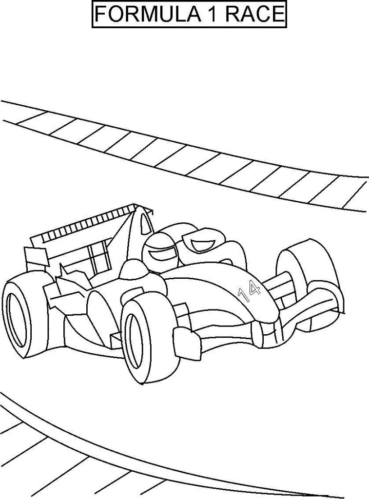 Безплатни страници за оцветяване на състезателни коли за печат за деца